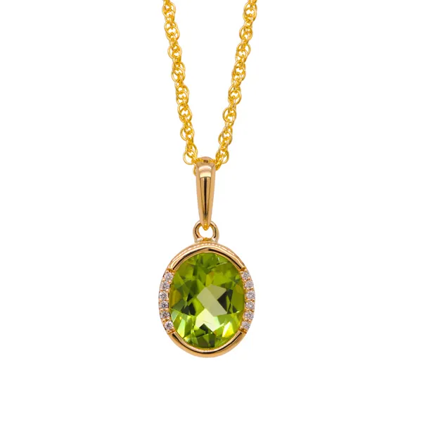 Peridot And Diamond Pendant