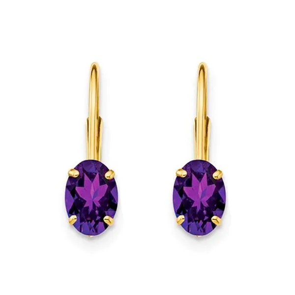 Amethyst Solitaire Earrings Rasmussen Diamonds Mount Pleasant, WI