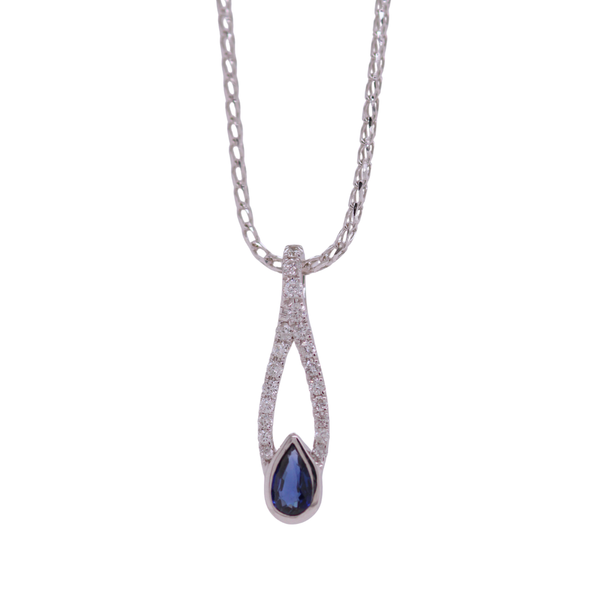 Sapphire And Diamond Pendant Rasmussen Diamonds Mount Pleasant, WI