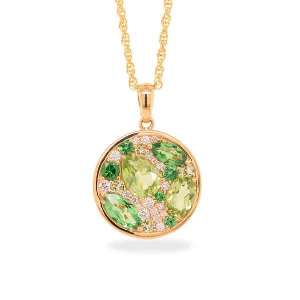 Tsavorite, Peridot And Diamond Pendant Rasmussen Diamonds Mount Pleasant, WI