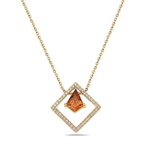 Citrine And Diamond Pendant Rasmussen Diamonds Mount Pleasant, WI
