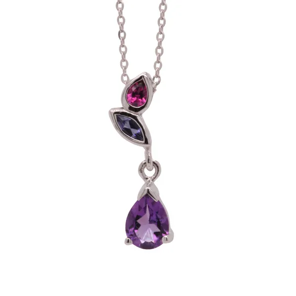 Amethyst, Rhodolite Garnet, And Iolite Pendant Rasmussen Diamonds Mount Pleasant, WI