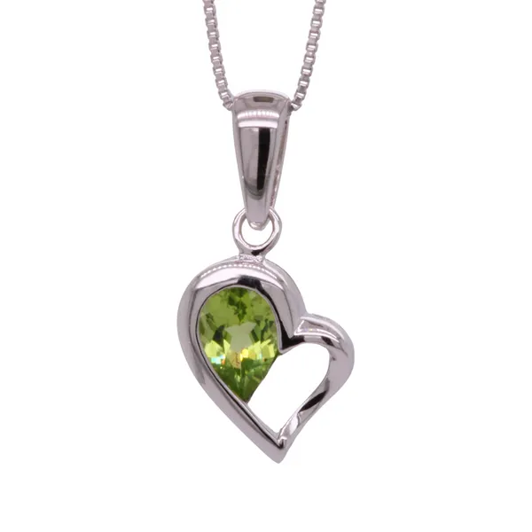 Peridot Heart Pendant Rasmussen Diamonds Mount Pleasant, WI