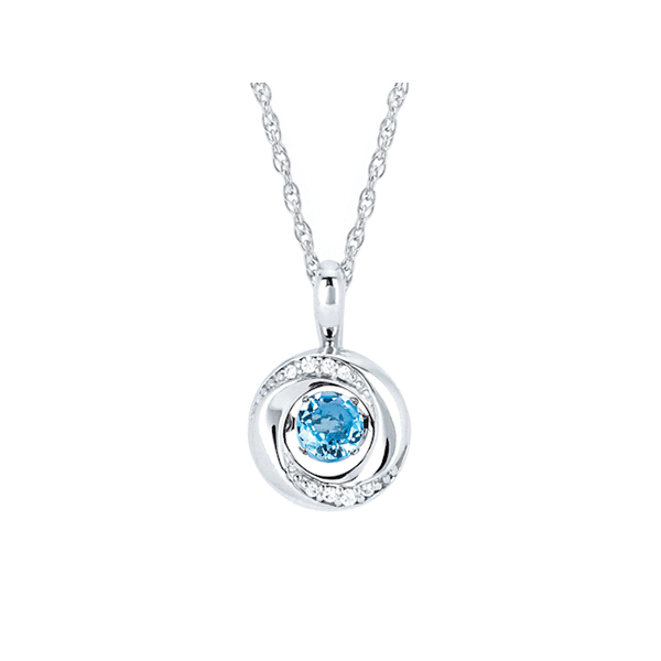 Sterling Silver Blue Topaz Pendant Rasmussen Diamonds Mount Pleasant, WI