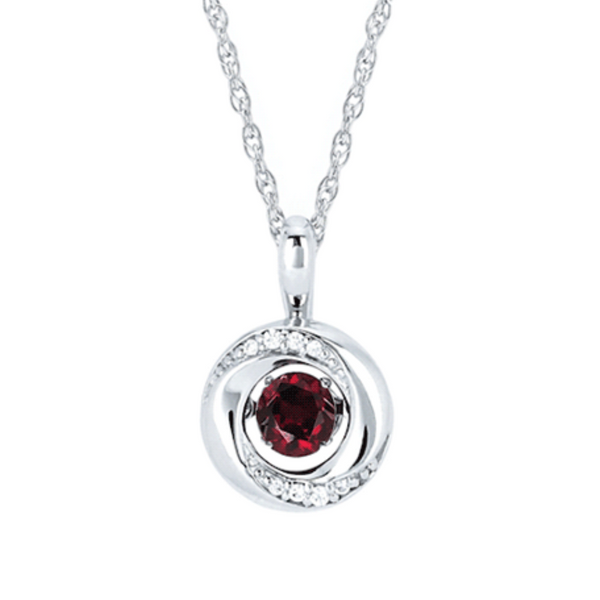 Garnet and Diamond Pendant Rasmussen Diamonds Mount Pleasant, WI