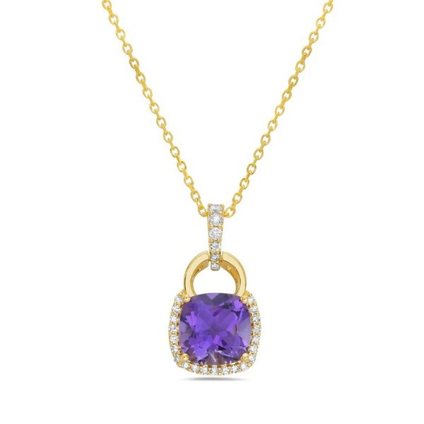 Amethyst And Diamond Pendant Rasmussen Diamonds Mount Pleasant, WI