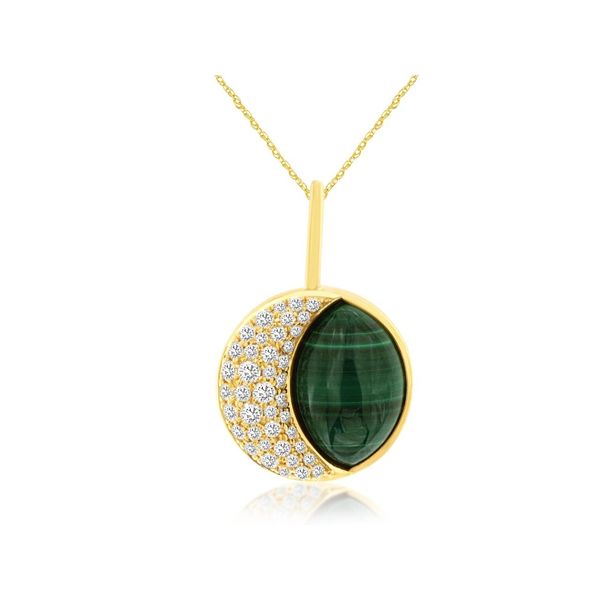 Malachite And Diamond Pendant Rasmussen Diamonds Mount Pleasant, WI