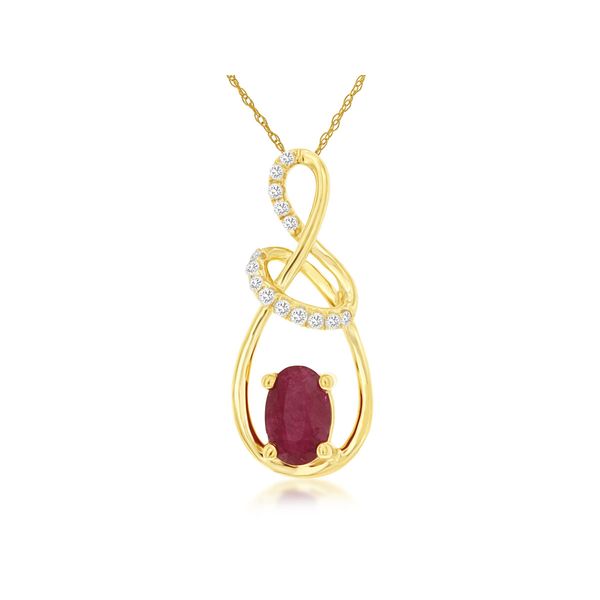 Ruby And Diamond Pendant Rasmussen Diamonds Mount Pleasant, WI