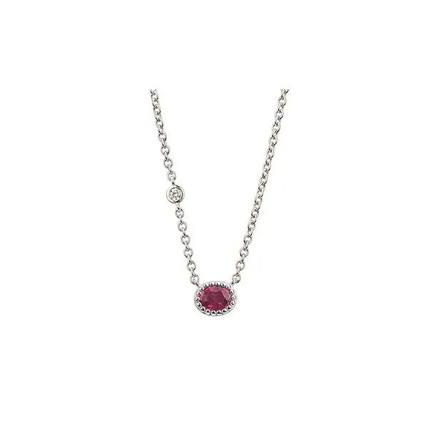 White Gold Ruby Necklace Rasmussen Diamonds Mount Pleasant, WI