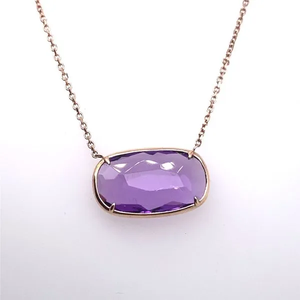 Violet Amethyst Necklace 14k Rose Gold Rasmussen Diamonds Mount Pleasant, WI