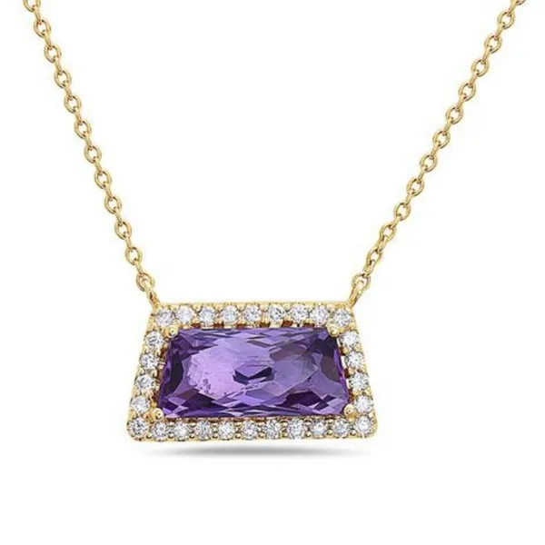 Amethyst And Diamond Necklace Rasmussen Diamonds Mount Pleasant, WI