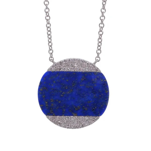 Lapis and Diamond Necklace Rasmussen Diamonds Mount Pleasant, WI