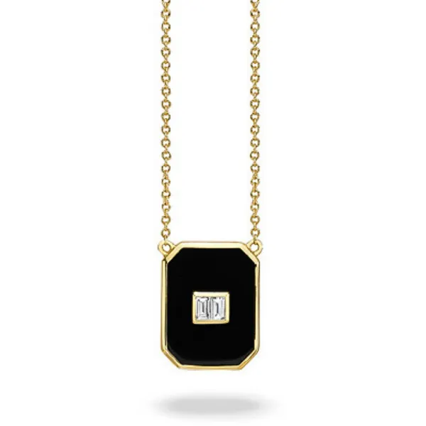 Doves Black Onyx and Diamond Necklace Rasmussen Diamonds Mount Pleasant, WI