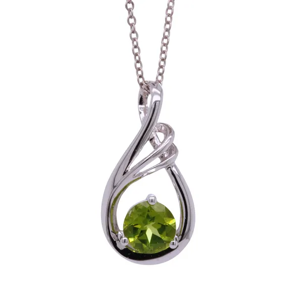 Round Peridot Necklace Rasmussen Diamonds Mount Pleasant, WI