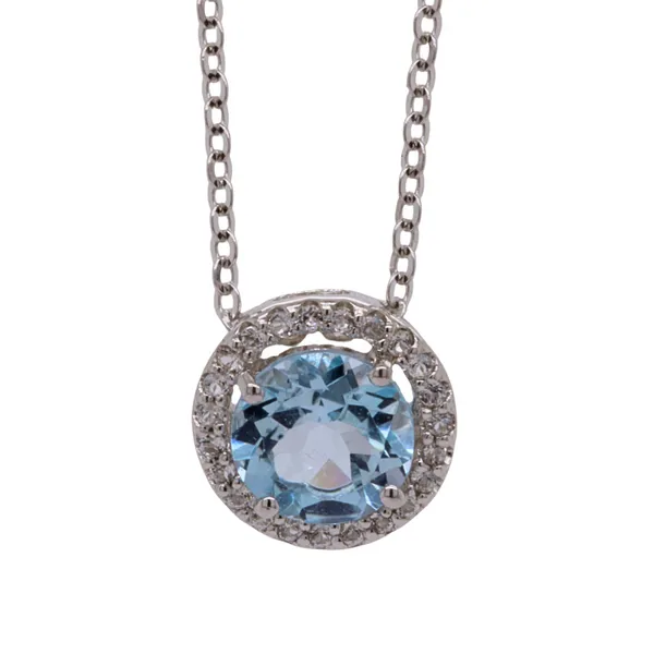 Blue and White Topaz Necklace Rasmussen Diamonds Mount Pleasant, WI