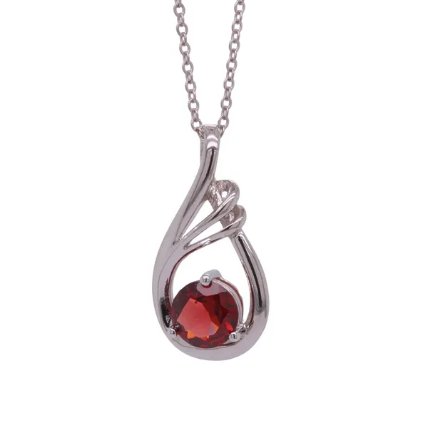 Round Garnet Necklace Rasmussen Diamonds Mount Pleasant, WI