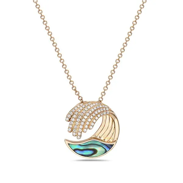 Abalone and Diamond Necklace Rasmussen Diamonds Mount Pleasant, WI