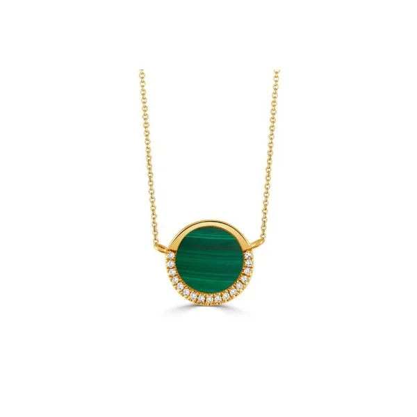 Doves Malachite and Diamond Necklace Rasmussen Diamonds Mount Pleasant, WI