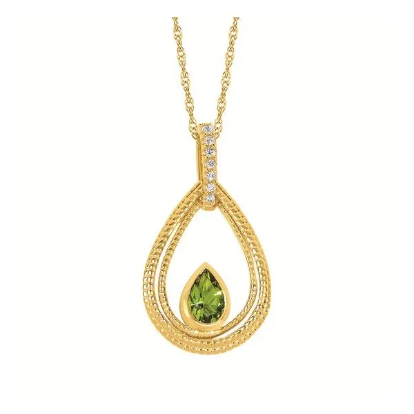 Peridot And Diamond Necklace Rasmussen Diamonds Mount Pleasant, WI