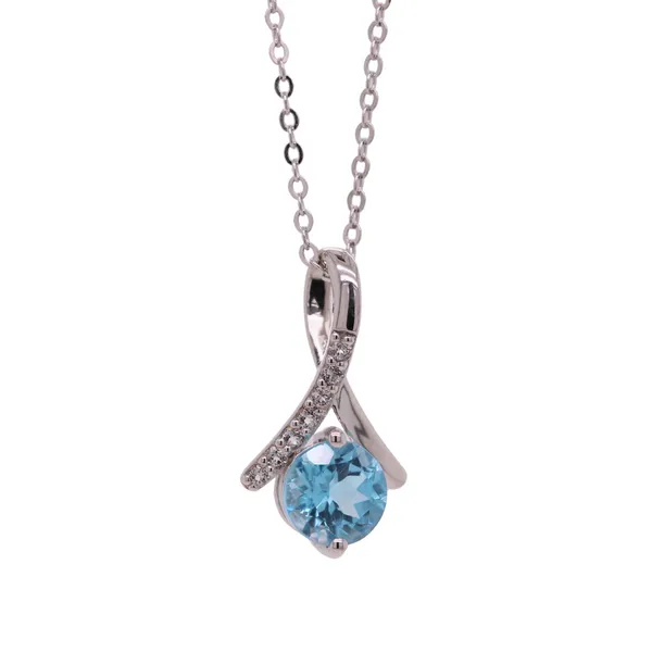 Blue Topaz And White Topaz Necklace Rasmussen Diamonds Mount Pleasant, WI
