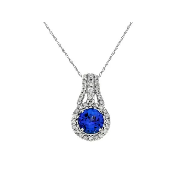 Tanzanite and Diamond Pendant Rasmussen Diamonds Mount Pleasant, WI
