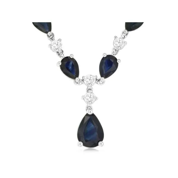 Blue Sapphire And Diamond Necklace Rasmussen Diamonds Mount Pleasant, WI