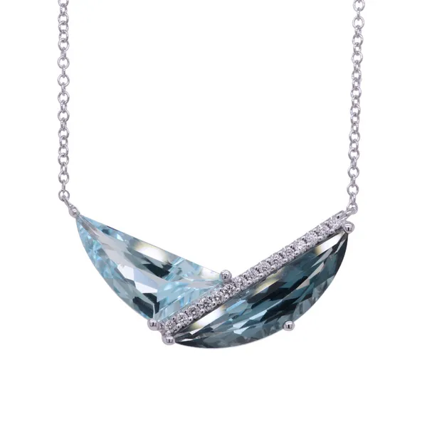 Blue Topaz And Diamond Necklace