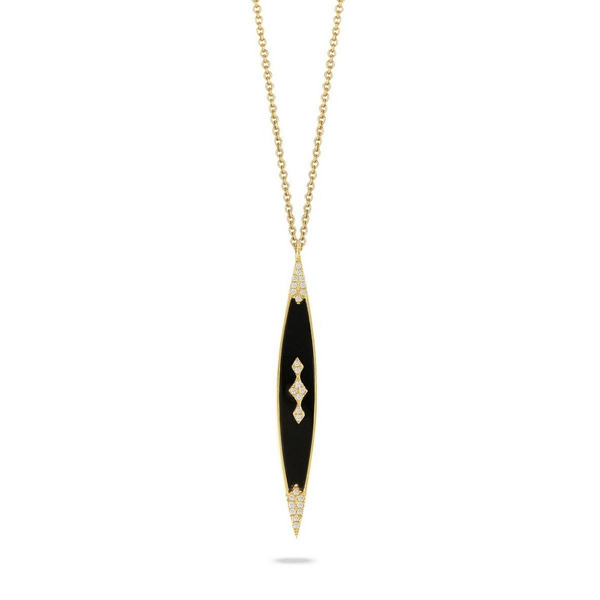 Black Onyx And Diamond Necklace Rasmussen Diamonds Mount Pleasant, WI