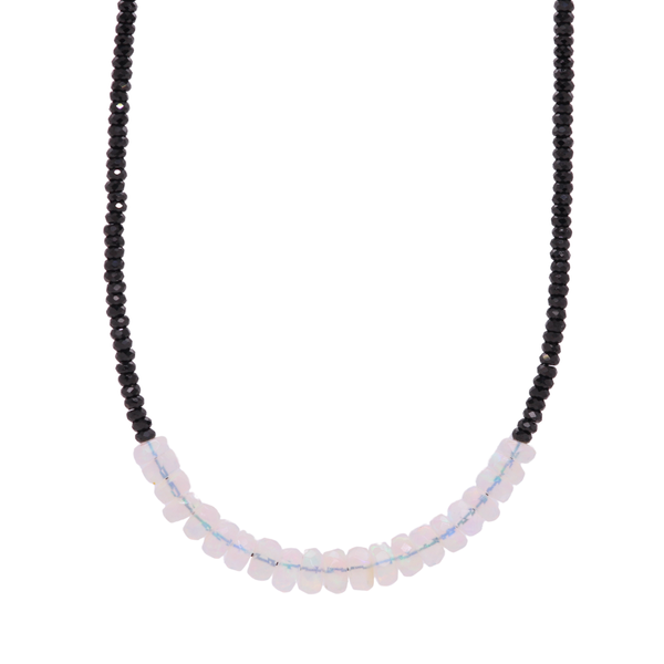 Opal And Black Spinel Necklace Rasmussen Diamonds Mount Pleasant, WI