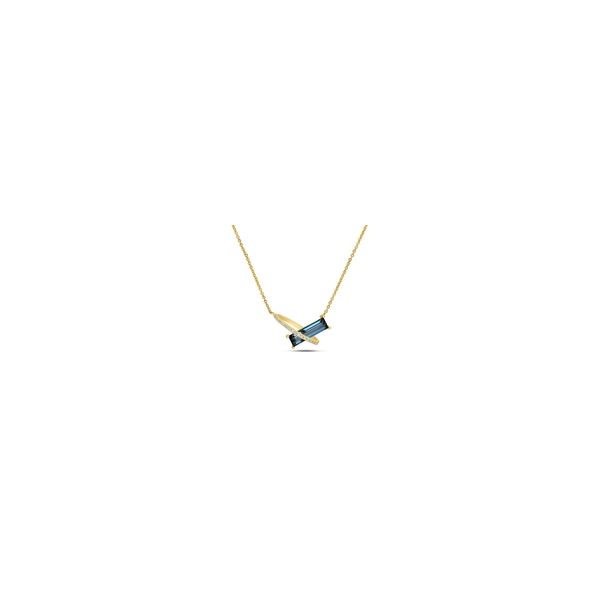 London Blue Topaz And Diamond Necklace Rasmussen Diamonds Mount Pleasant, WI
