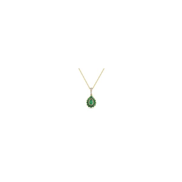 Emerald And Diamond Pendant Rasmussen Diamonds Mount Pleasant, WI