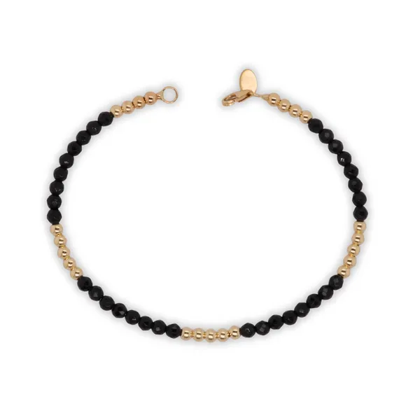 Black Onyx Beaded Bracelet Rasmussen Diamonds Mount Pleasant, WI