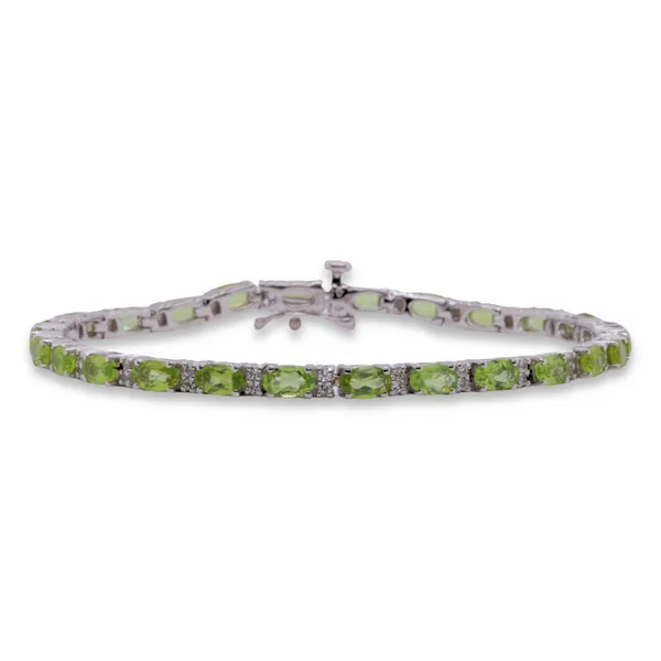 Peridot and White Topaz Bracelet Rasmussen Diamonds Mount Pleasant, WI