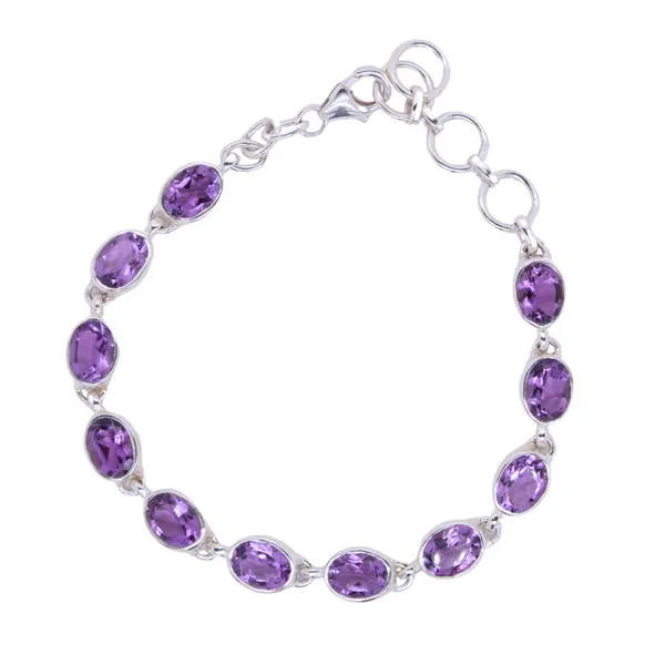 Oval Shaped Amethyst Bracelet Rasmussen Diamonds Mount Pleasant, WI