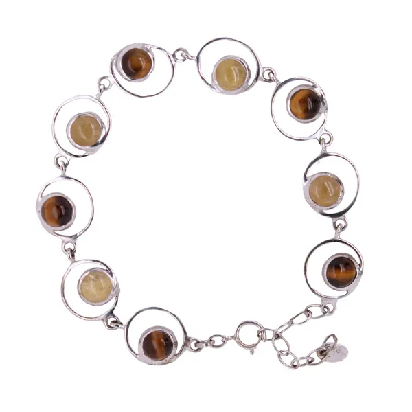 Tiger Eye And Rutilated Quartz Bracelet similar item image
