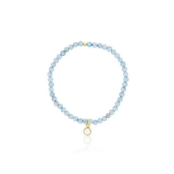 Dee Berkley Blue Topaz Charm Bracelet