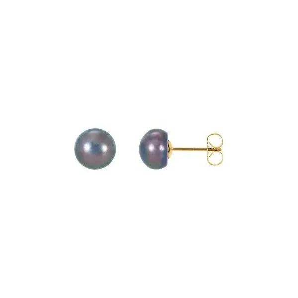 Yellow Gold Pearl Earrings Rasmussen Diamonds Mount Pleasant, WI
