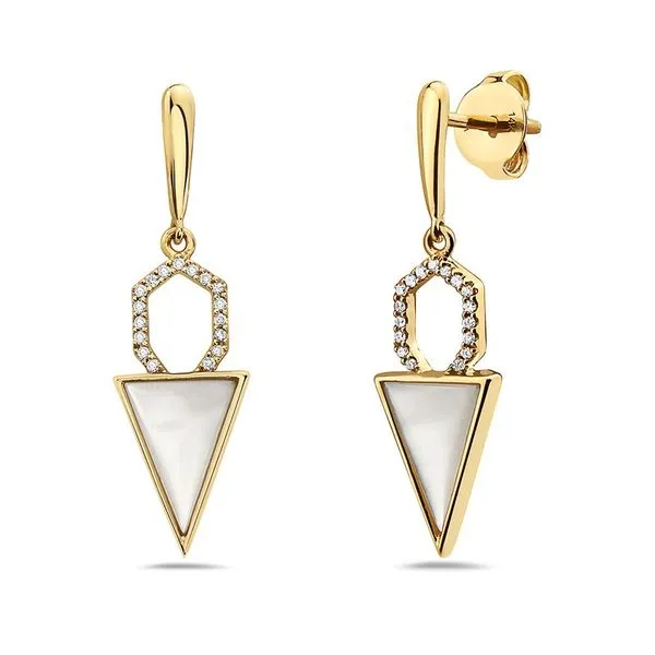 Mother Of Pearl And Diamond Earrings Rasmussen Diamonds Mount Pleasant, WI
