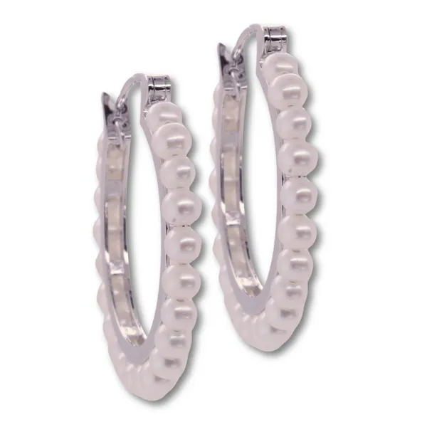 30mm Freshwater Pearl Hoop Earrings Rasmussen Diamonds Mount Pleasant, WI