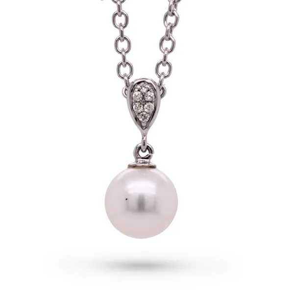 Cultured Pearl and Diamond Pendant Rasmussen Diamonds Mount Pleasant, WI