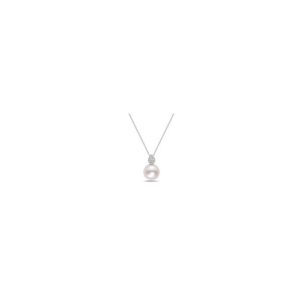 Pearl And Diamond Drop Pendant Rasmussen Diamonds Mount Pleasant, WI
