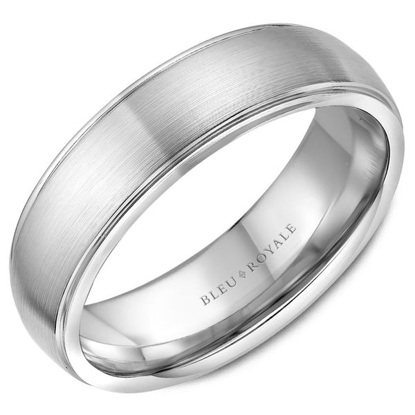 White Gold Mens Wedding Band Rasmussen Diamonds Mount Pleasant, WI