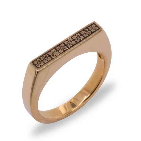 Yellow Gold Hand Engraved Floral Ring Rasmussen Diamonds Mount Pleasant, WI