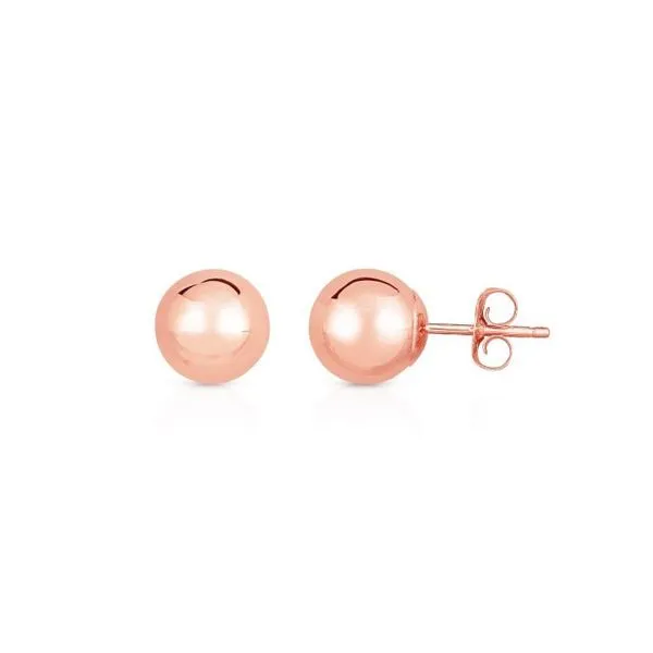 Rose Gold 10mm Earrings Rasmussen Diamonds Mount Pleasant, WI
