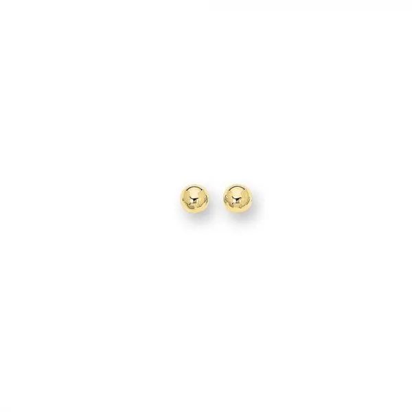 Yellow Gold 8mm Earrings Rasmussen Diamonds Mount Pleasant, WI