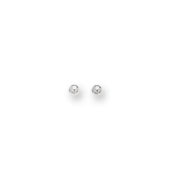 White Gold 5mm Earrings Rasmussen Diamonds Mount Pleasant, WI