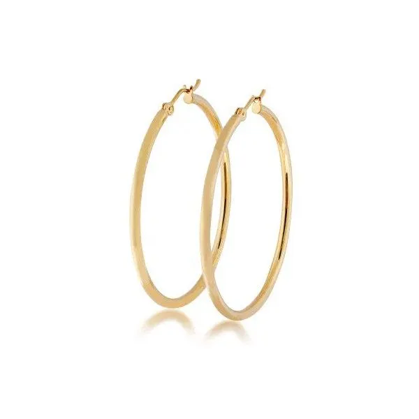 40mm Yellow Gold Hoop Earrings Rasmussen Diamonds Mount Pleasant, WI