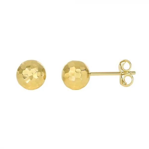 7mm Yellow Gold Ball Earrings Rasmussen Diamonds Mount Pleasant, WI