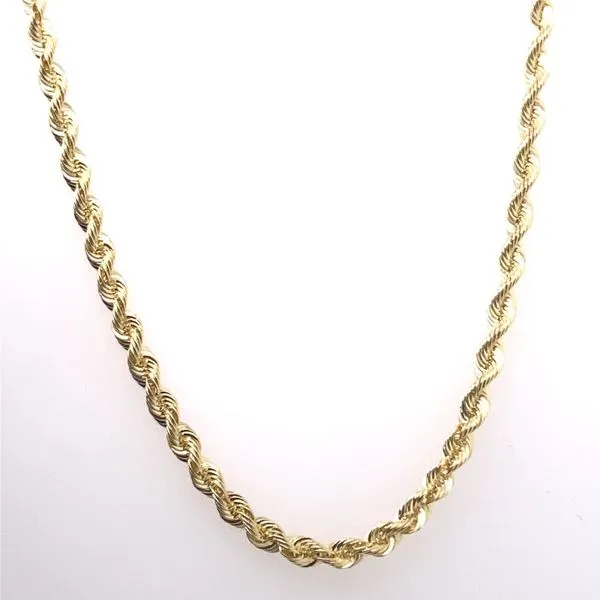 14K Yellow Gold rope Chain 20" Rasmussen Diamonds Mount Pleasant, WI