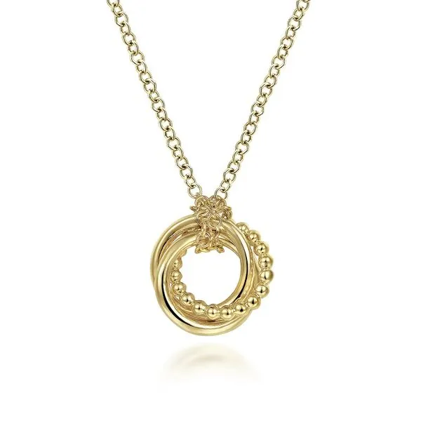 Gabriel and Co. Yellow Gold Necklace Rasmussen Diamonds Mount Pleasant, WI